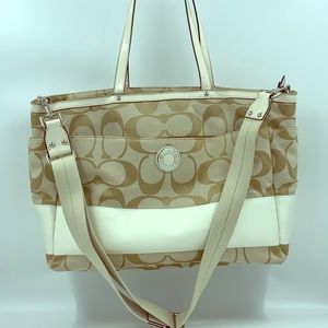COACH Large Diaper Bag Tan/Beige